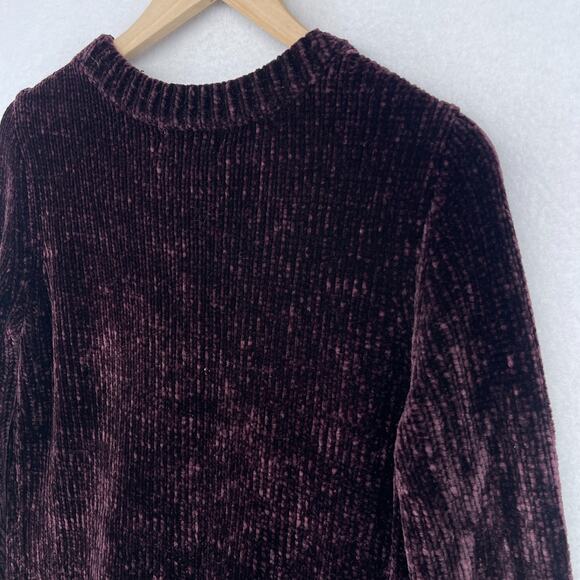 ORVIS Sweater Womens S Plush Soft Cozy Chenille Pullover Jumper Plum Purple - Picture 9 of 14